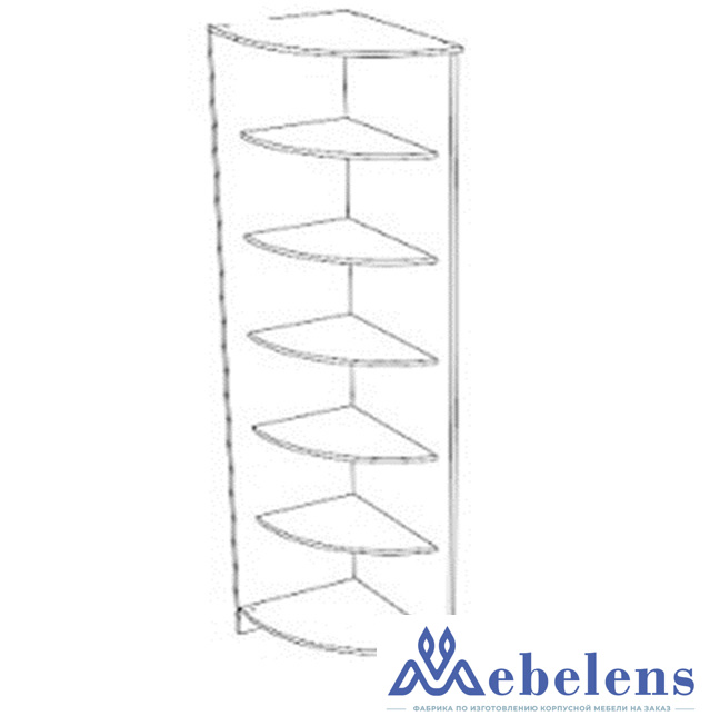 Радиусный распашной шкаф арт.52 пленка